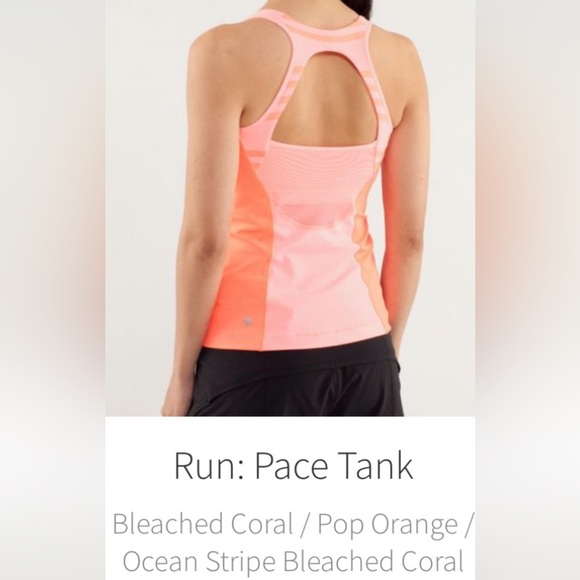 Lululemon Run: Pace tank top, size 6. - Picture 2 of 10